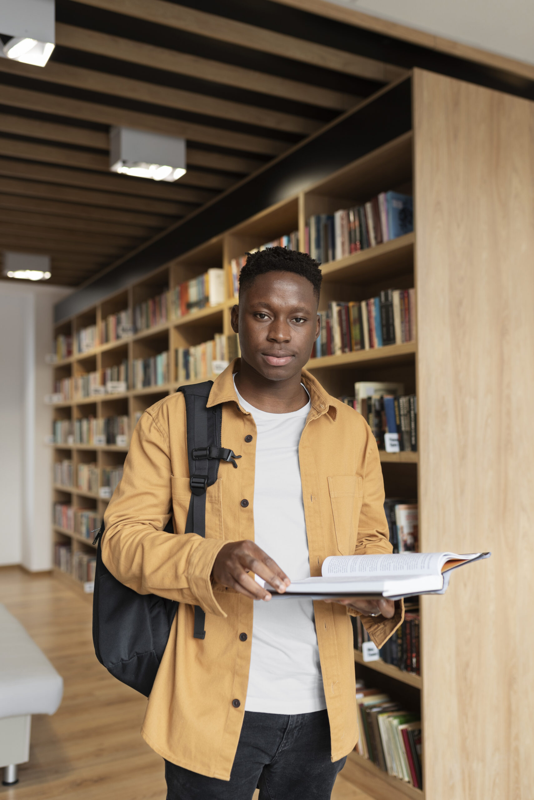 young-student-learning-library